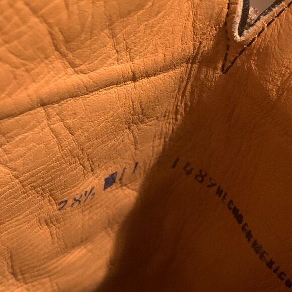 Mens Brown Leather Western Cowboy Boots - Picture 11 of 12